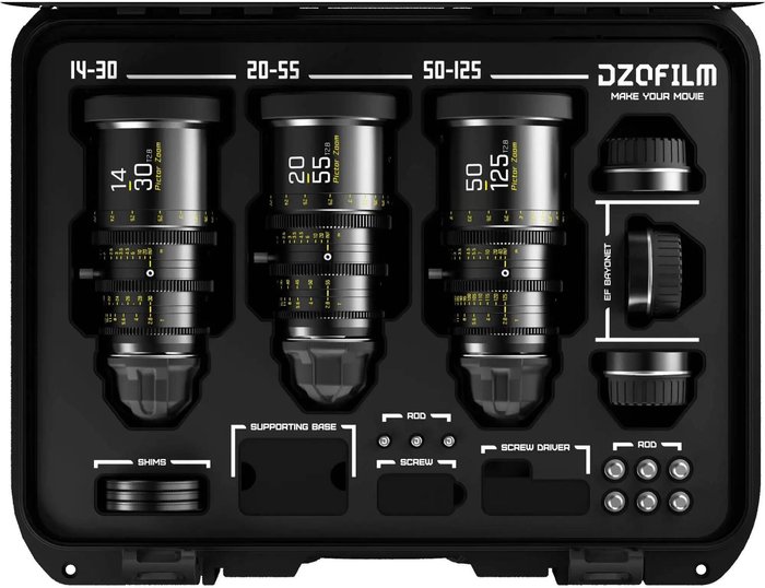 DZOFILM Pictor Zoom DZO 3-Lens Kit Bundle (14-30mm/50-125mm/20-55mm T2.8PL+EF Mount) |y filmowe Click24-9035212 фото