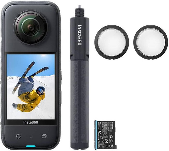 INSTA360 X3 ALL-PURPOSE KIT - 360 STOPNI + DODATKOWY + 2w1 INVISIBLE SELFIE STICK ZE STATYWEM + OSŁONYU Click24-9035684 фото