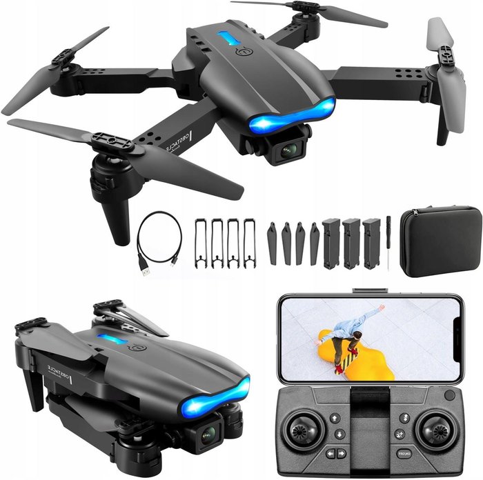 17W1 ZESTAW DRON 4K WIFI DUŻO FUNKCJI PREZENT SYNA Click24-9033594 фото